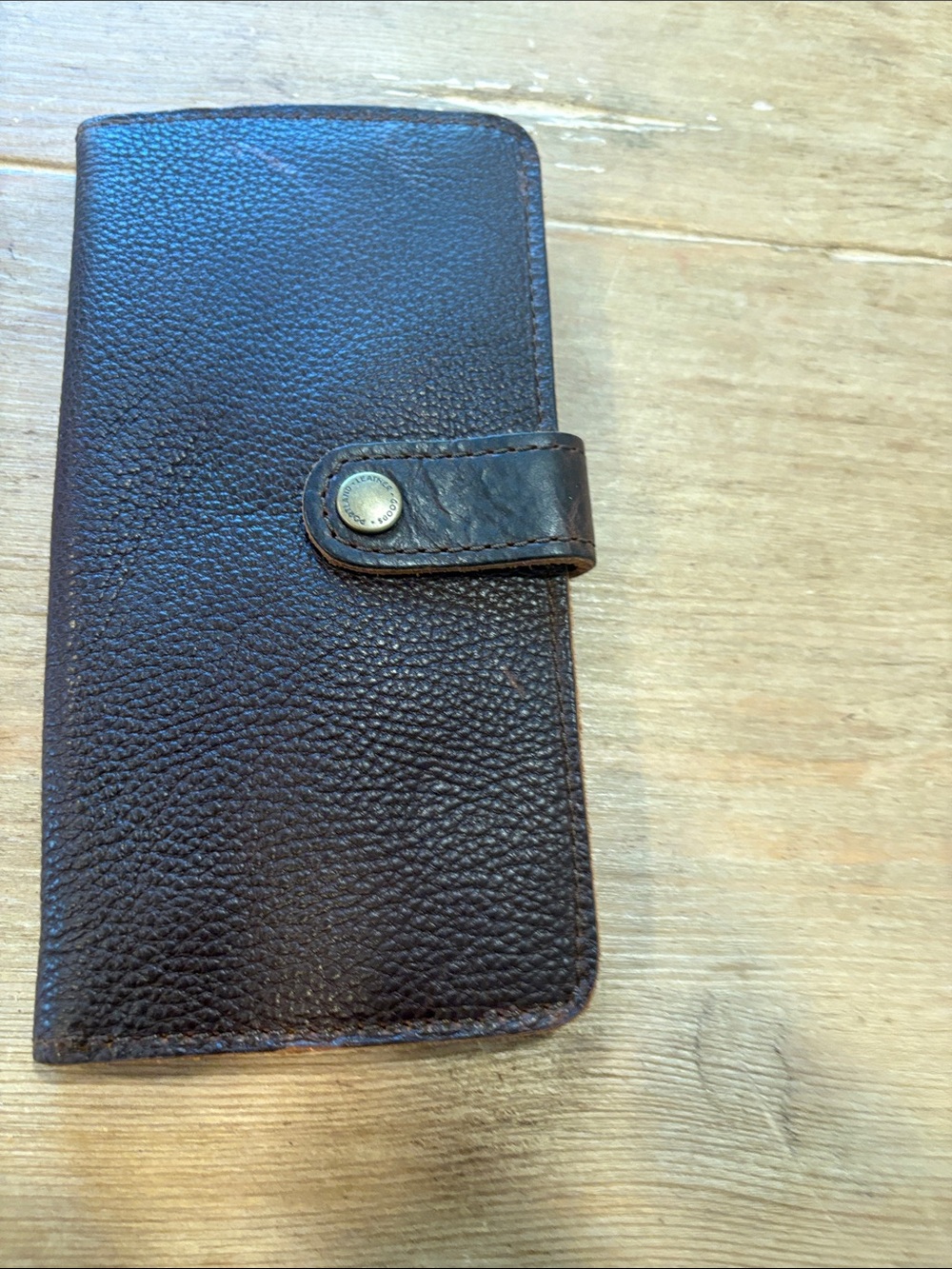 Portland Leather Dark Brown Leather Snap Wallet